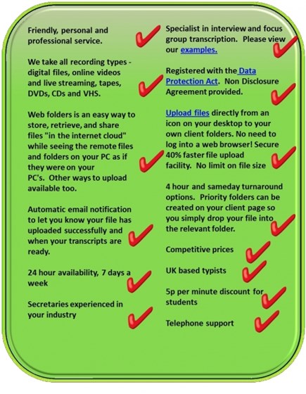 Fingertips Typing Services: Portfolio